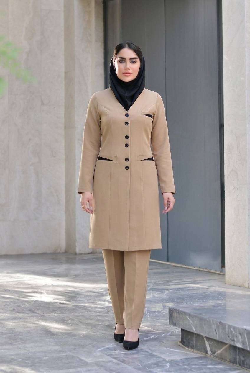 ست مانتو و شلوار اداری مازراتی مدل تینا