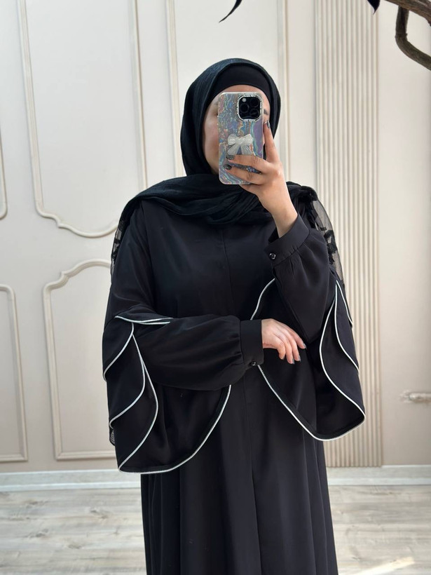 مانتو عبایی کرپ مدل آیلار