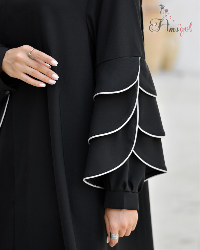 مانتو عبایی کرپ مدل آیلار