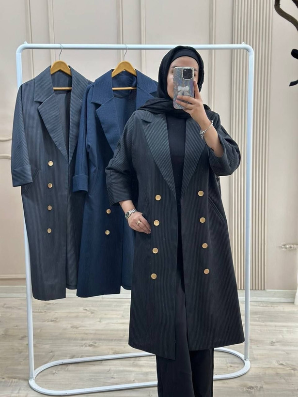 مانتو بلند مکانیک دیپلمات مدل افروز