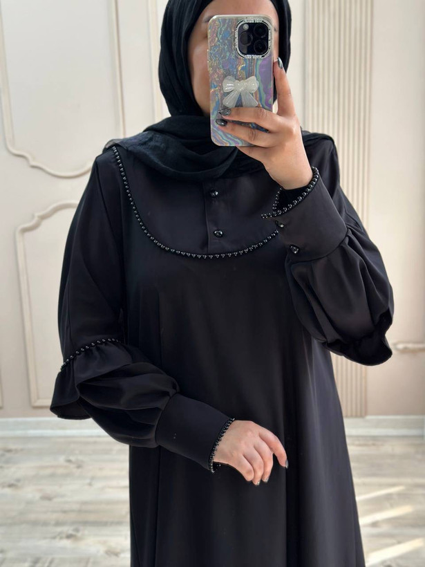 مانتو عبایی کرپ مدل رضوانه