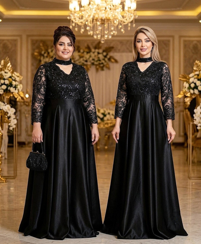 ماکسی مجلسی ساتن مدل پناه
