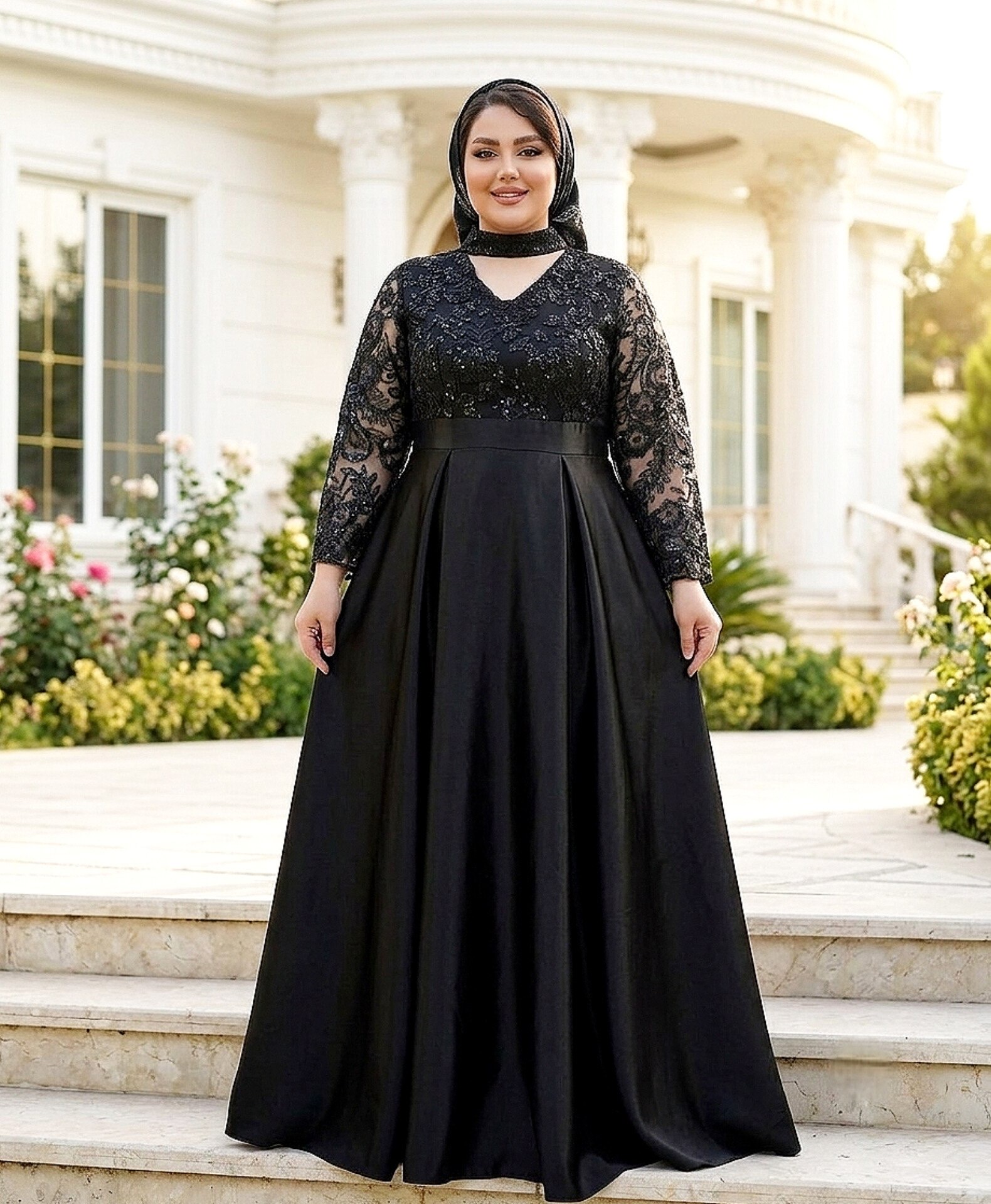 ماکسی مجلسی ساتن مدل پناه