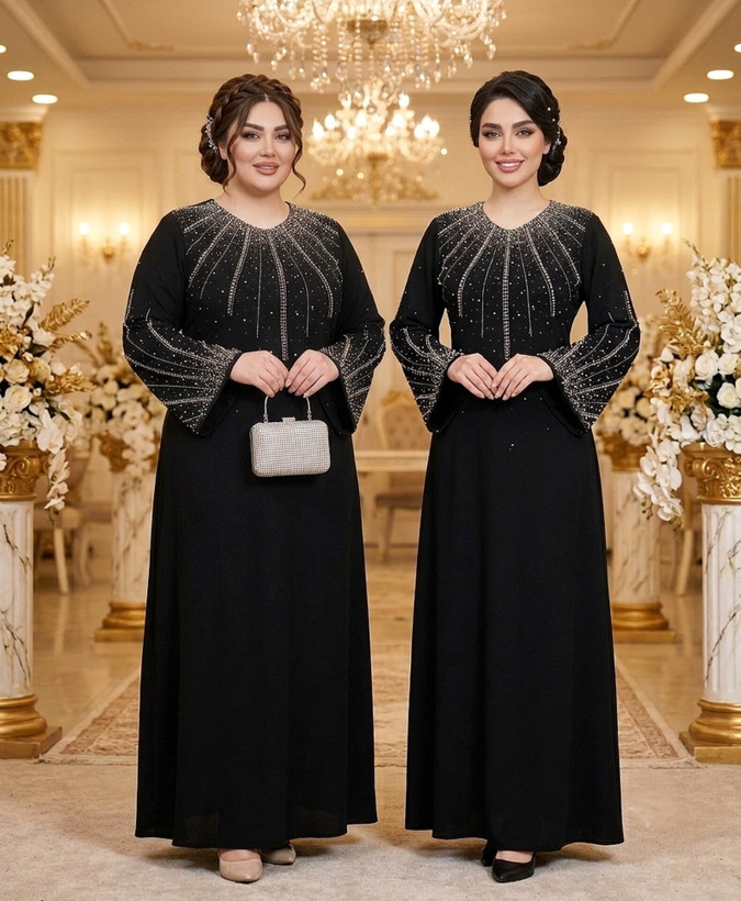 ماکسی مجلسی کرپ مدل طلوع