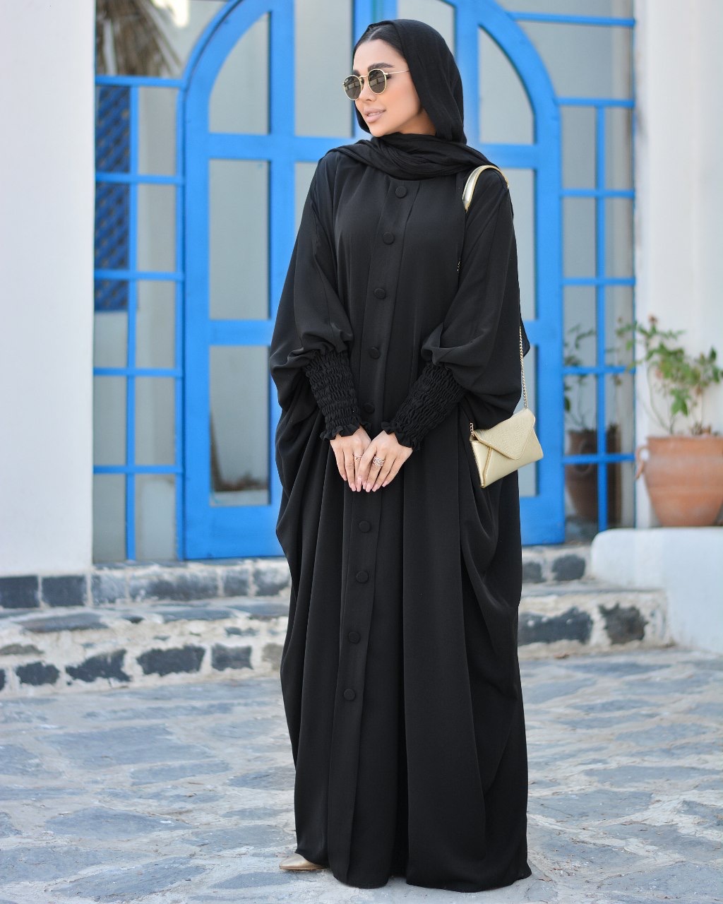 مانتو عبایی کرپ مدل طیلا