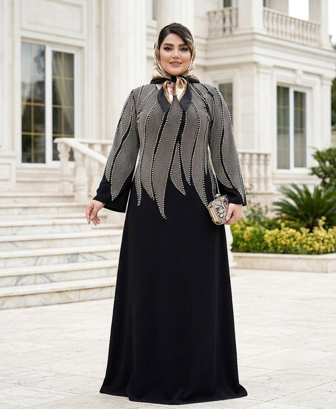ماکسی مجلسی کرپ مدل نازنین