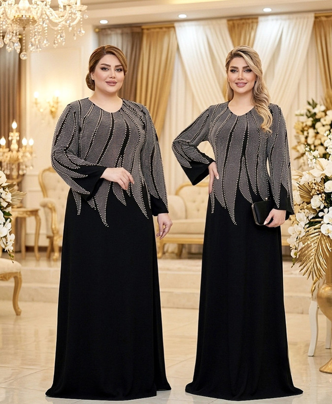 ماکسی مجلسی کرپ مدل نازنین
