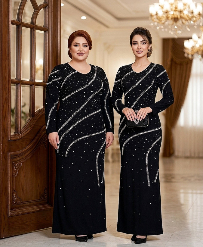 ماکسی مجلسی کرپ مدل غزل