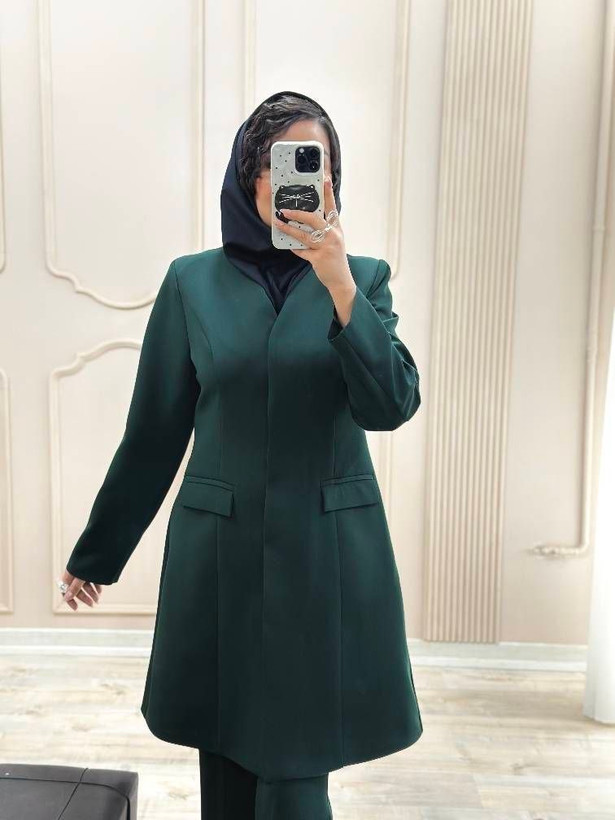 ست مانتو و شلوار اداری مازراتی مدل مرجان