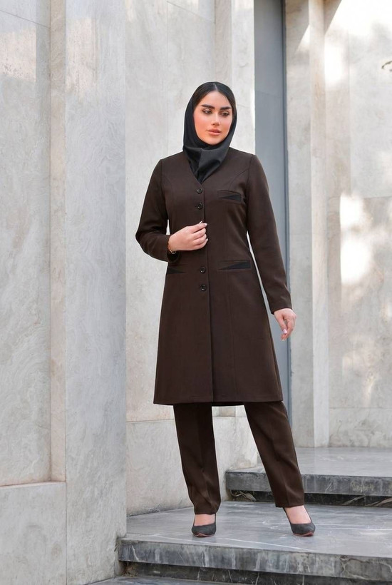ست مانتو و شلوار اداری مازراتی مدل تینا