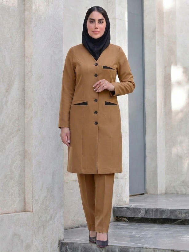 ست مانتو و شلوار اداری مازراتی مدل تینا