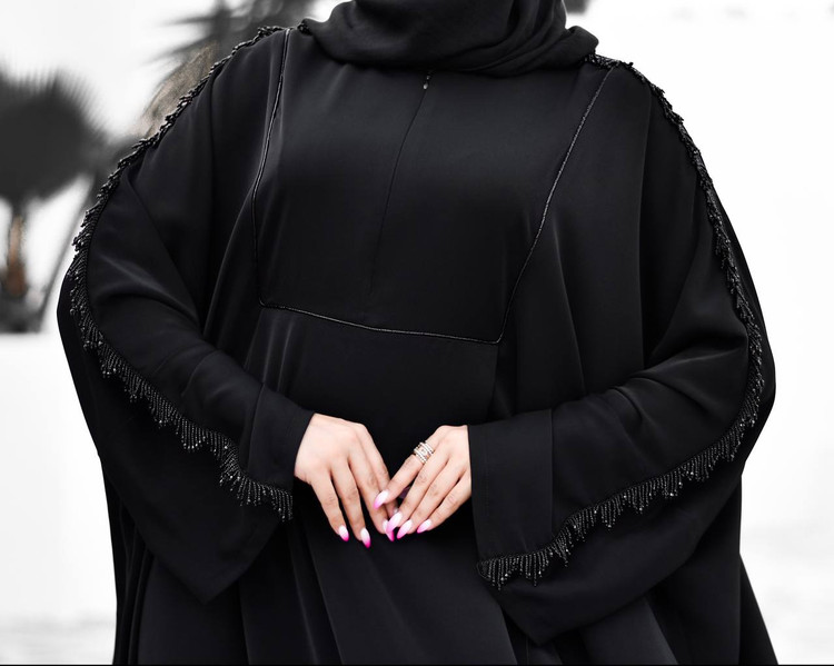مانتو عبایی کرپ ندا مدل طهورا