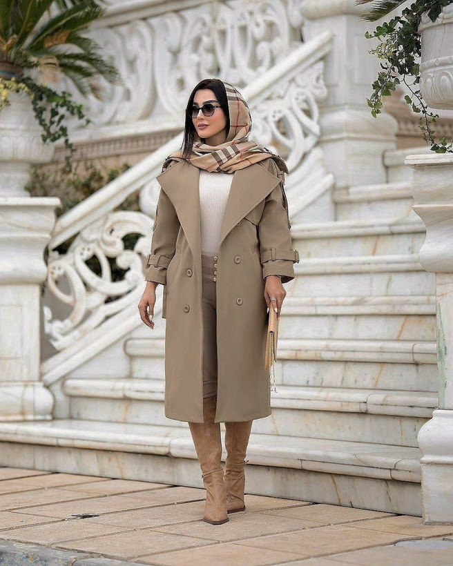بارانی کتان مدل الیا