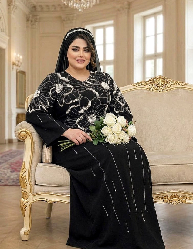 ماکسی مجلسی کرپ مدل فانوس