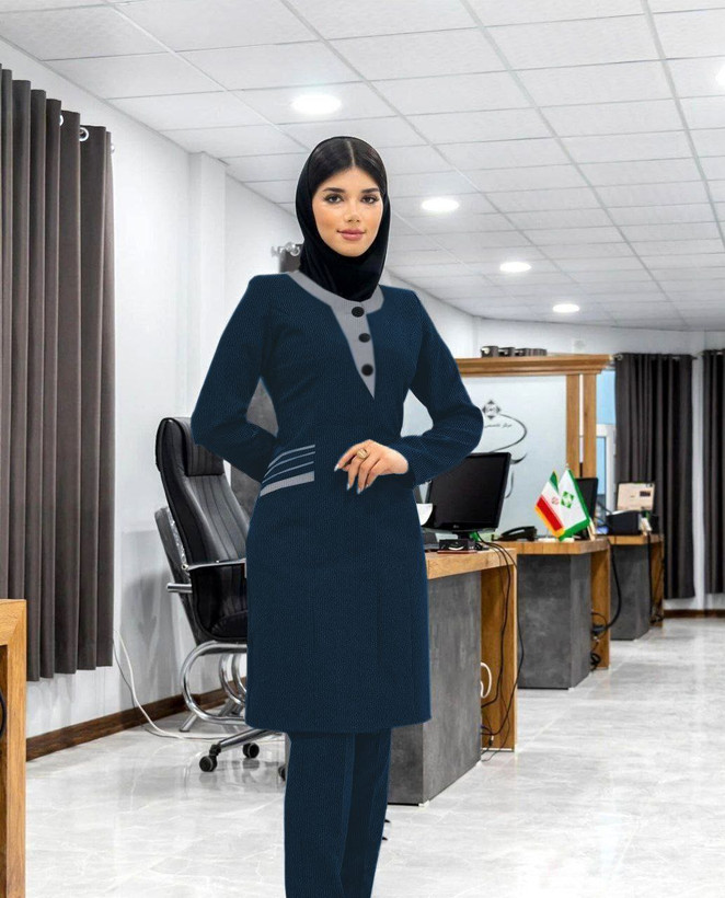 ست مانتو و شلوار اداری دیپلمات مدل حورا