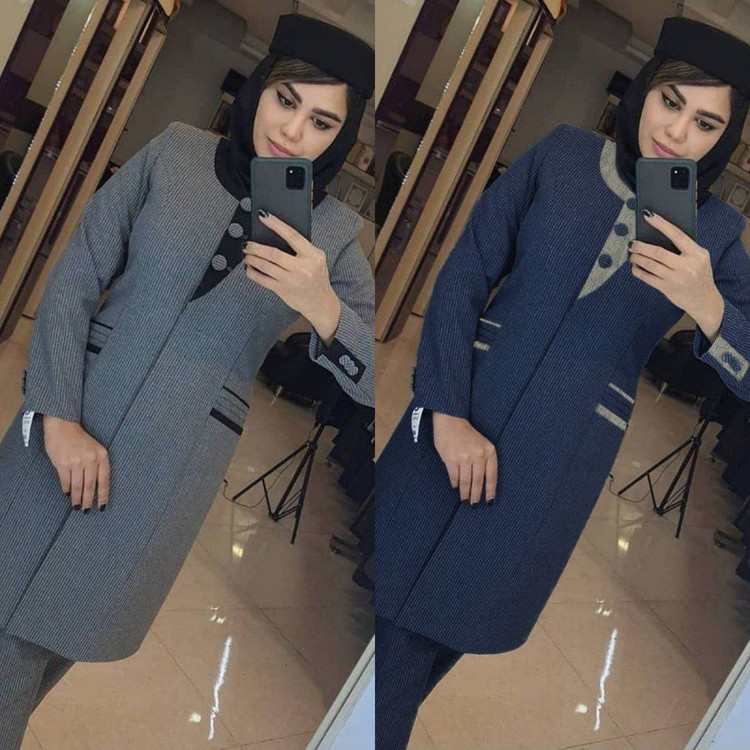 ست مانتو و شلوار اداری دیپلمات مدل حورا