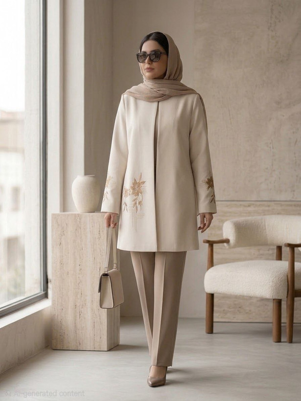مانتو گلدوزی مازراتی مدل ویونا