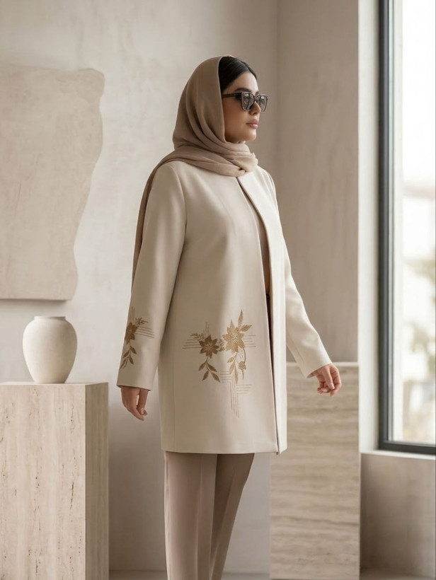 مانتو گلدوزی مازراتی مدل ویونا