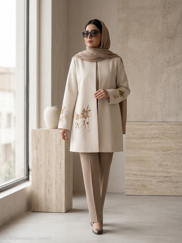 مانتو گلدوزی مازراتی مدل ویونا