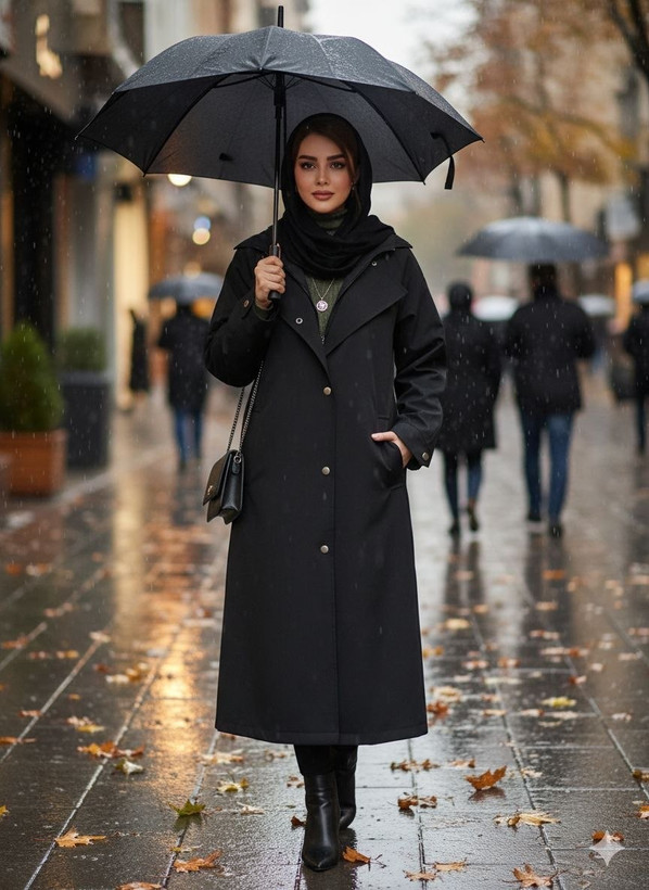 بارانی کتان مدل آدرینا