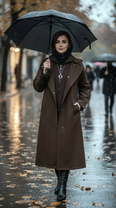 بارانی کتان مدل آدرینا