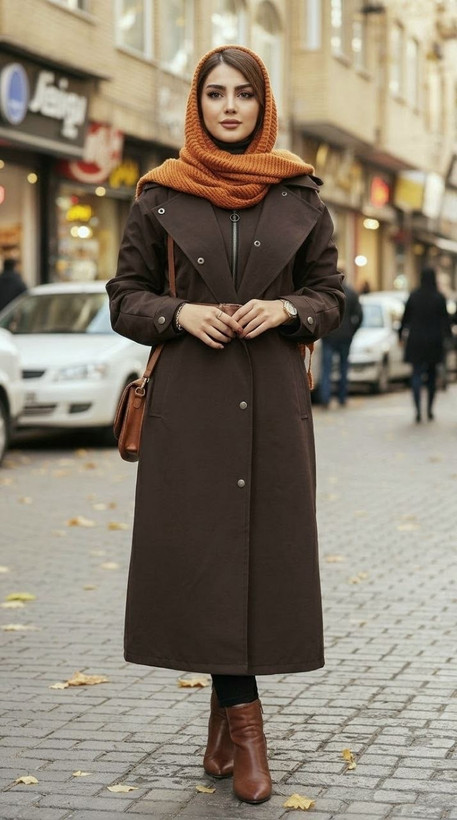 بارانی کتان مدل آدرینا