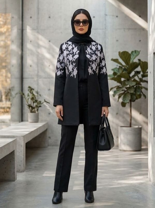 مانتو مازراتی گلدوزی مدل النا