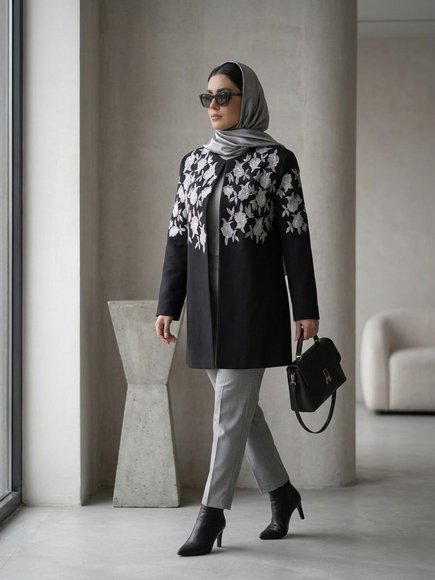 مانتو مازراتی گلدوزی مدل النا