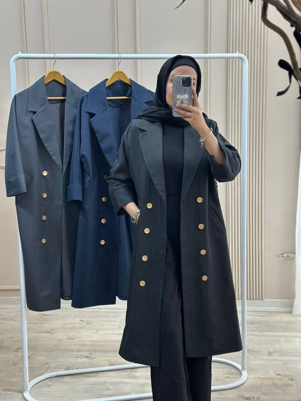 مانتو بلند مکانیک دیپلمات مدل افروز